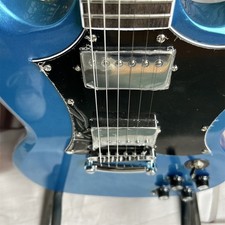 USA Shipment Custom Shop SG Gloss Blue-silver Electric Guitar Chrome Hardware