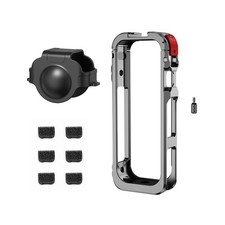 For Insta360 X5 Camera Cage with Quick Release and Silicone Lens Protection