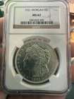 1921 MS 63 $1 Morgan Silver Dollar Coin