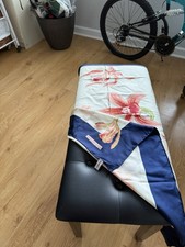 Tiffany Co. Silk Satin Square Scarf Multicolor Floral Logo