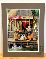 Rare Disney Art Print Skipper's Retreat Jungle Cruise Doug Bolly Signed Print