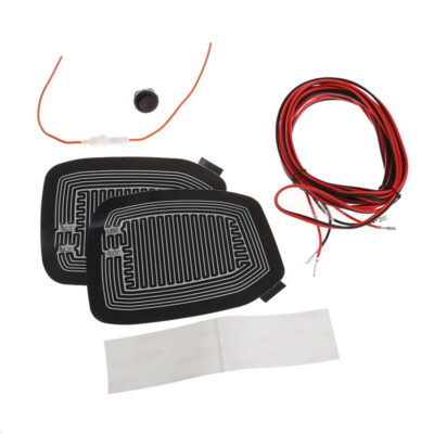 2PCS Glass Heating Demister Pads Car Side Mirror Heater Defogger W