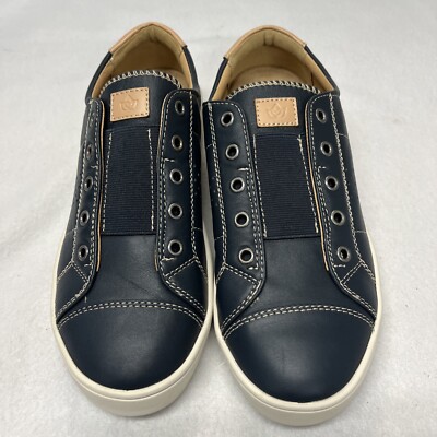 Spenco Womens Malibu Lux Blue Laceless Comfort Sneaker Size 7
