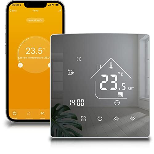 Termostato Wifi Caldaia a Gas Tuya Termostato Ambiente Parete Smart Programma...