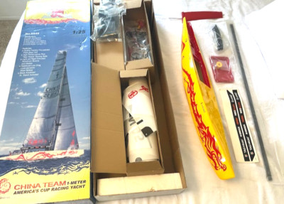 Vtg Thunder Tiger  1-Meter America s Cup Racing Yacht CHINA TEAM Sailboat 1:25