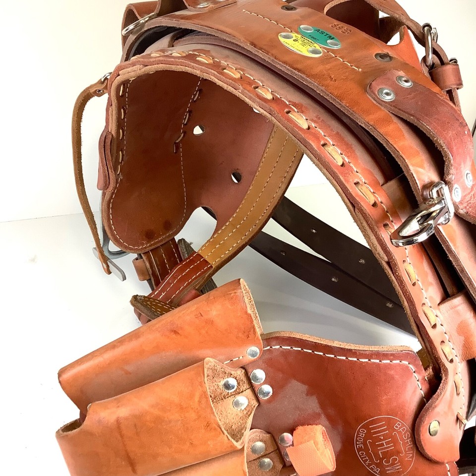 Lineman Pole/Tree Climbing Gear Bashlin Belt Brown Leather 88B Size D26