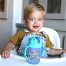 Nuby 2-Handle No-Spill Flip-it Fat Straw Printed Cup - 8oz/ 240 ml, 12 ...