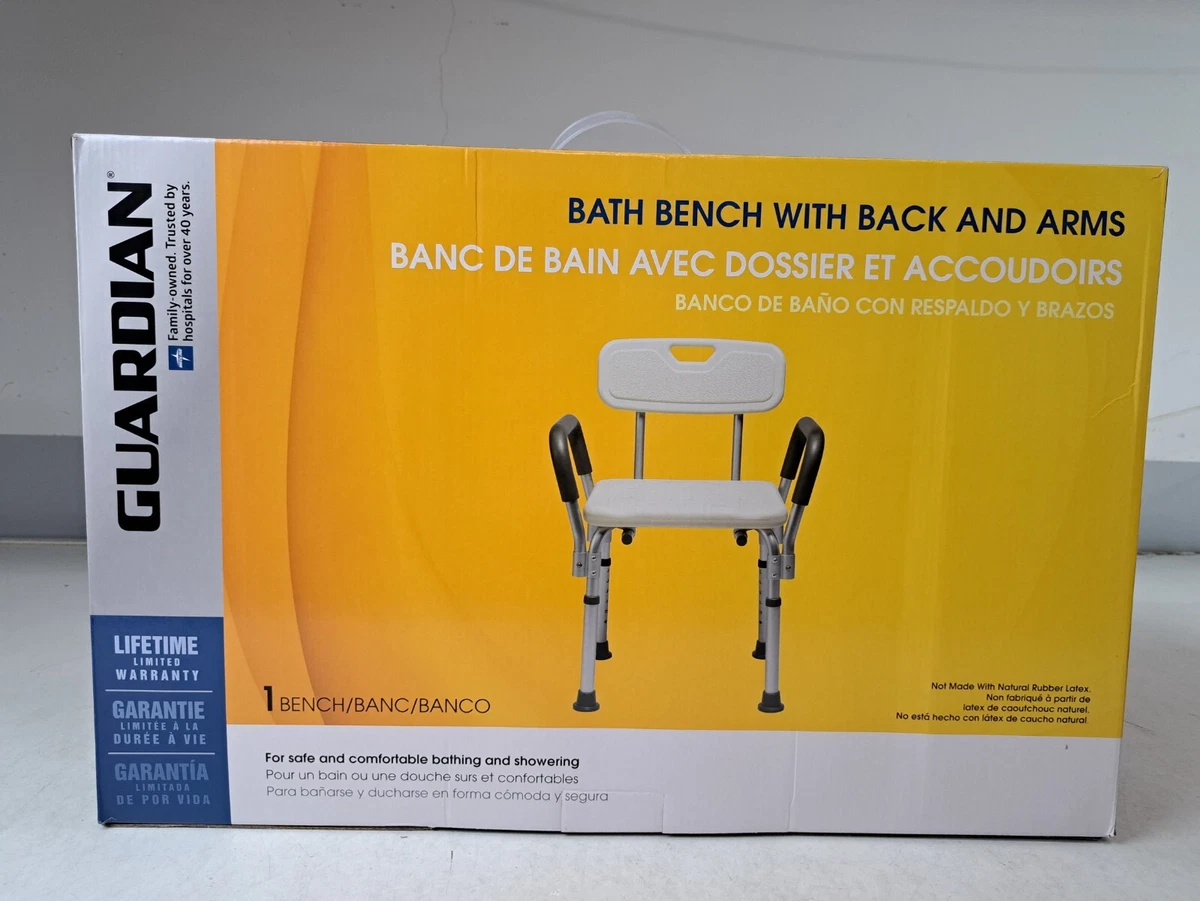 Medline Shower Chair Seat with Padded Armrests and Back eBay