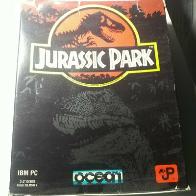 Jurassic Park-IBM PC game-Ocean-3 high density 3.5'' floppy discs in original box