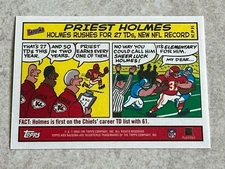 2004 Topps Bazooka Comics #14 Priest Holmes NFL Kansas City Chiefs
