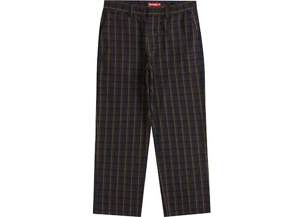 Pantalon de travail suprême (SS23) plaid marine taille 36