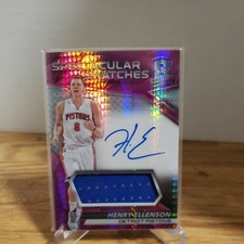 2016-17 Panini Spectra Spectacular Swatch Pink 36/49 Henry Ellenson Auto RC
