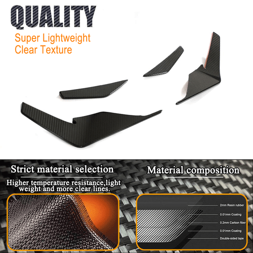 Alerón divisor de aletas de carbono Canards para Audi R8 V10 GT DRY - Imagen 8 de 12