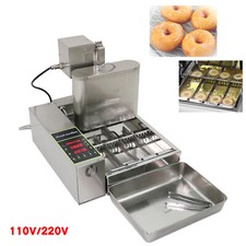 Máquina automática para hacer donas de 4 filas Freidora comercial para hacer donas 2000 W