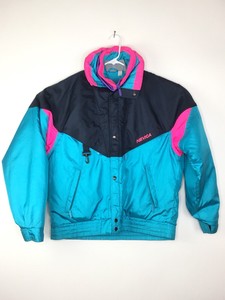 men's color block hooded ski coat