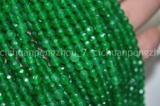 Faceted 6mm Natural Green Jade Round Gemstone Loose Beads 15''