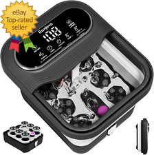 Collapsible Foot Spa Electric Rotary Massage, Foot Bath with Heat, Bubble,Temp C