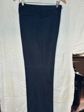 Vintage Mens' Double Knit Slacks 1970s Navy Waist 42 Inseam 31