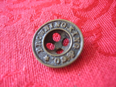 Vintage BROWNING KING & CO Small 9/16'' Verbal Work Clothes / Brand Button - N66