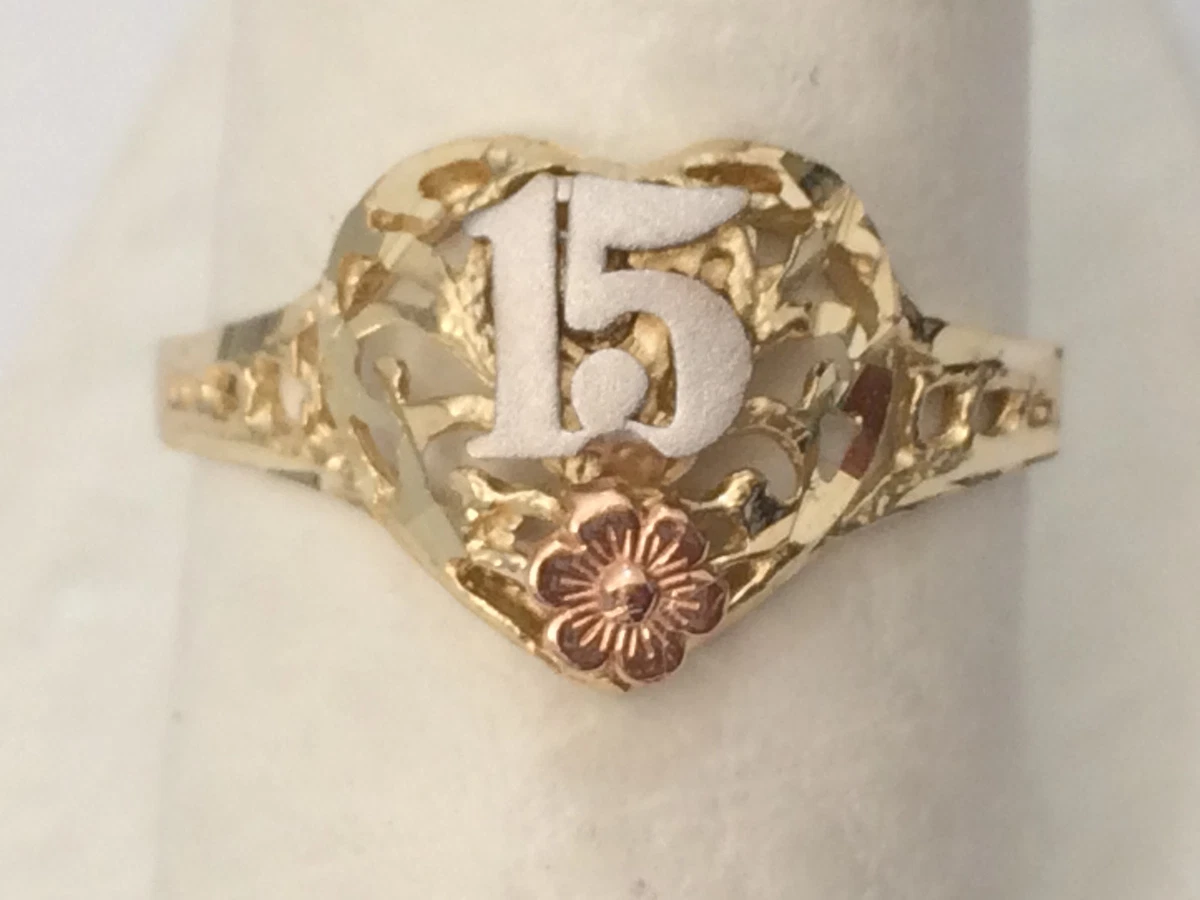 Quinceanera rings best sale gold