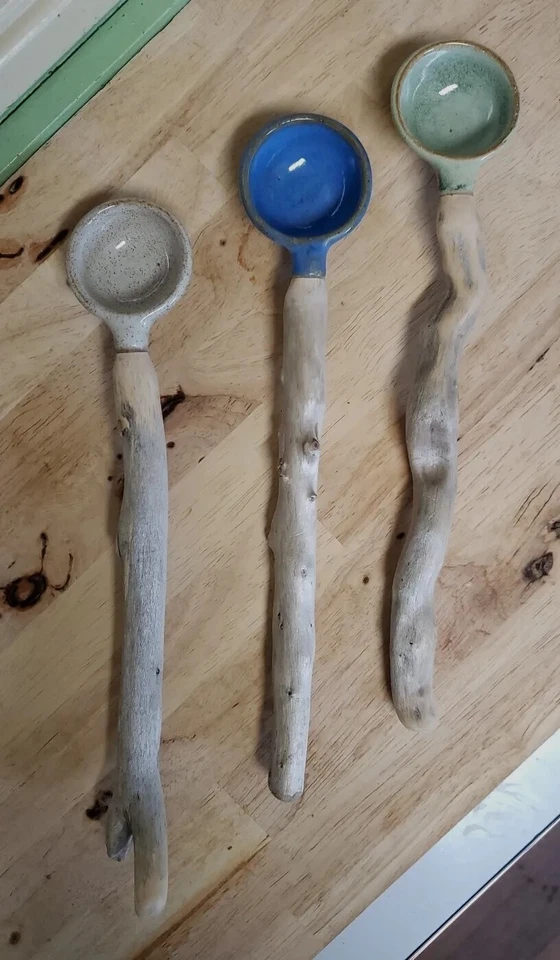 Cucharas de arte Kanes Driftwood Studio Driftwood ~3~ Hechas en Canadá Cuchara de arte de cocina Foto 2 de 4