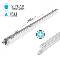 LED Feuchtraumleuchte Wannenleuchte 2X18W LED RöHre 120Cm 4000K IP65