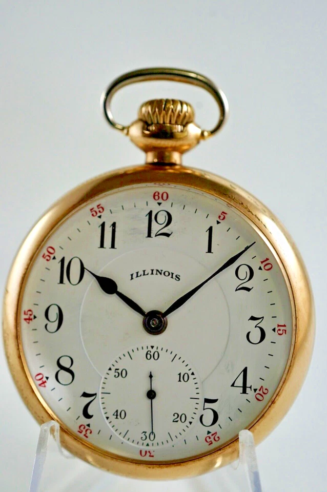 1922 Illinois Time King Grade 806 Model 9 21J 16S 3 Positions Pocket Watch Runs - Image 3 of 4