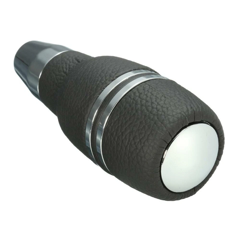 Aluminum Leather Automatic Car Gear Stick Shift Knob Shifter Lever Accessory — 第 4/4 张图片