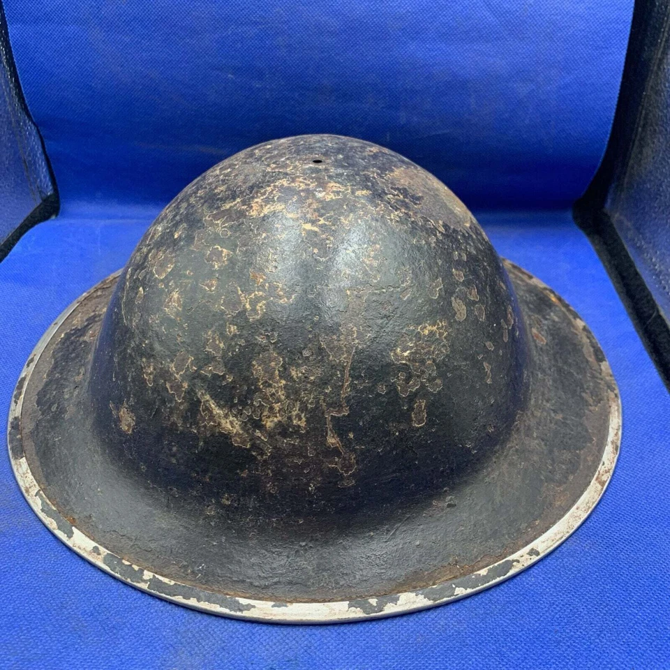 Original Casco De Combate Británico Mk2 Brodie De La Segunda Guerra Mundial - Imagen 3 de 4