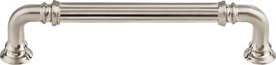 Top Knobs TK323BSN Reeded 5'' Center to Center Bar Pull Brushed Satin Nickel