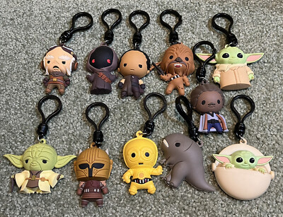 10 Funko Pocket Pop Keychain Star Wars Child Yoda, Chewbacca Viny Figure  Toy lot