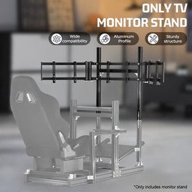 Marada Triple TV Monitor Mount Stand For Aluminum Alloy Racing Simulator Cockpit