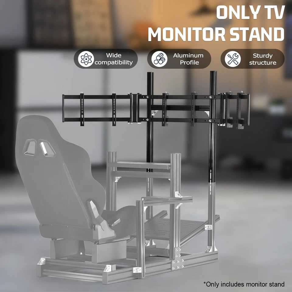 Marada Triple Monitor Mount Stand For Aluminum Alloy Racing Simulator Cockpit - Image 3 of 4