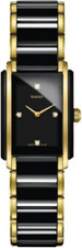 Rado Integral Diamond Black and Gold Women's Watch R20845712 Retail 2,400