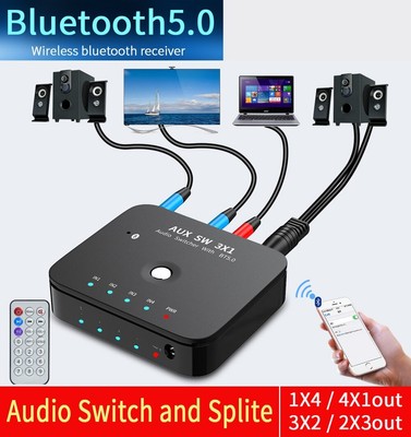 4-port Stereo Switcher Wireless Music Bluetooth Receiver Bluetooth Audio Adapter