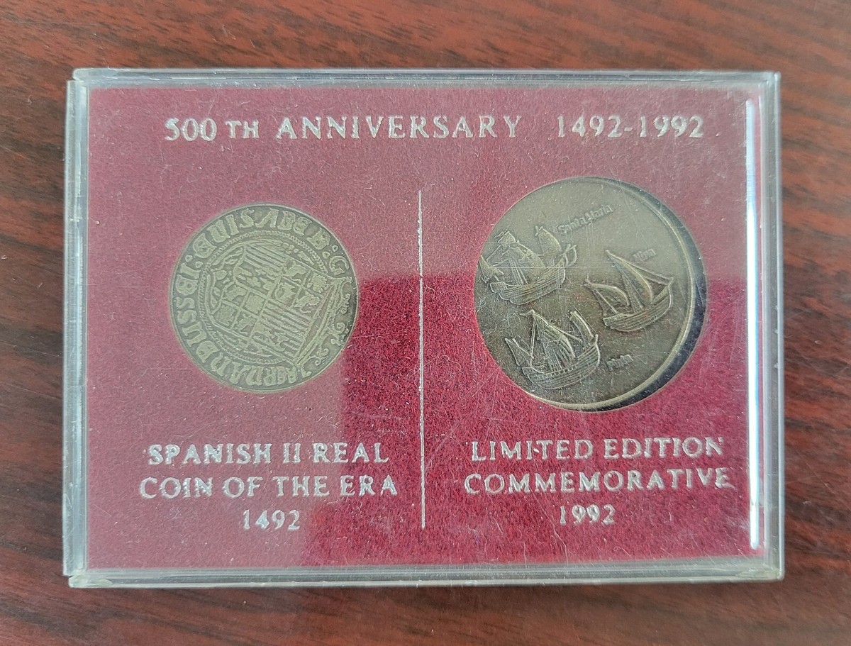 500th Anniversary 1492-1992 Coin Set Spanish II Real Coin