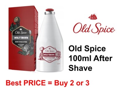 Aftershave LOTION wasser  Old Spice WOLFTHORN - 100ml bottle Klassisch scharf