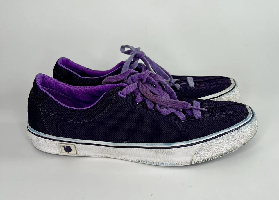 K-SWISS "LOW" BLACK /PURPLE ATHLETIC SNEAKER SHOES UNISEX MEN’S 8 WOMEN'S 9.5 . - Image 3 of 4