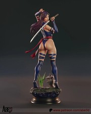 Psylocke 3d Printed Model  Unassembled  Unpainted  1/10-1/3
