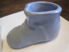 VTG Ceramic Blue BABY SHOE/Bootie Planter Baby Shower