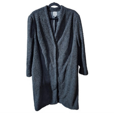 Halogen Chic Black Mandarin Collar Coat - Size 2x