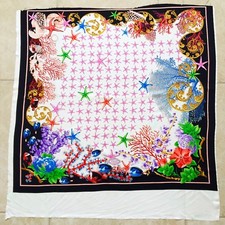 GIANNI VERSACE silk fabric panel Starfishes print from S/S 1995