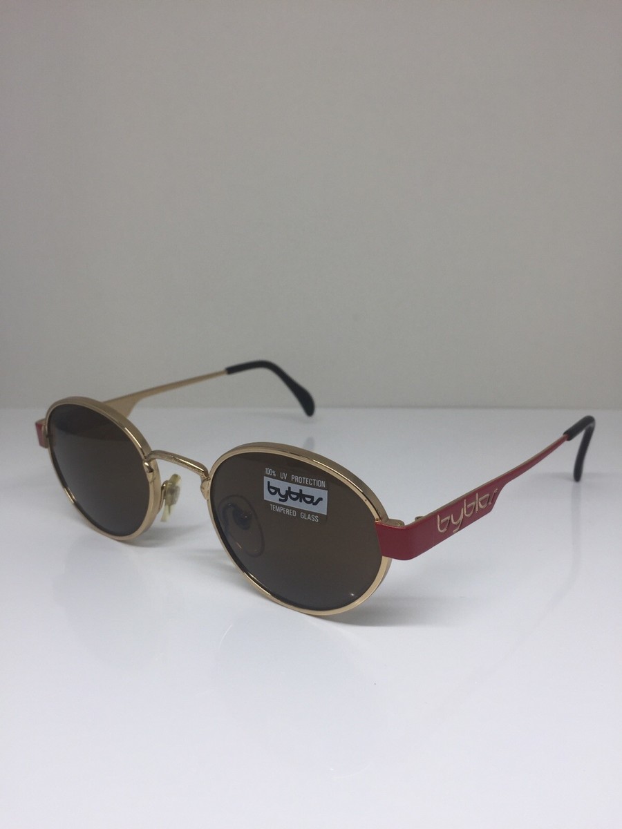 New Vintage Byblos B 570 Sunglasses C. 3065 Shiny Gold with New Vintage Byblos B 570 Sunglasses C. 3065 Shiny Gold with