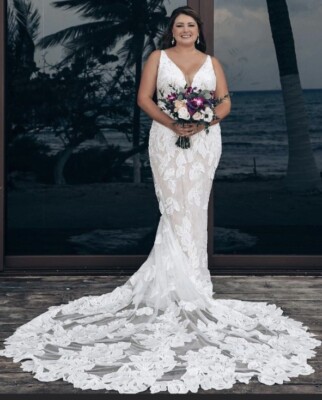 knee length dresses for ladies Stella Couture Size 18 26523 Off White Gown main image 1