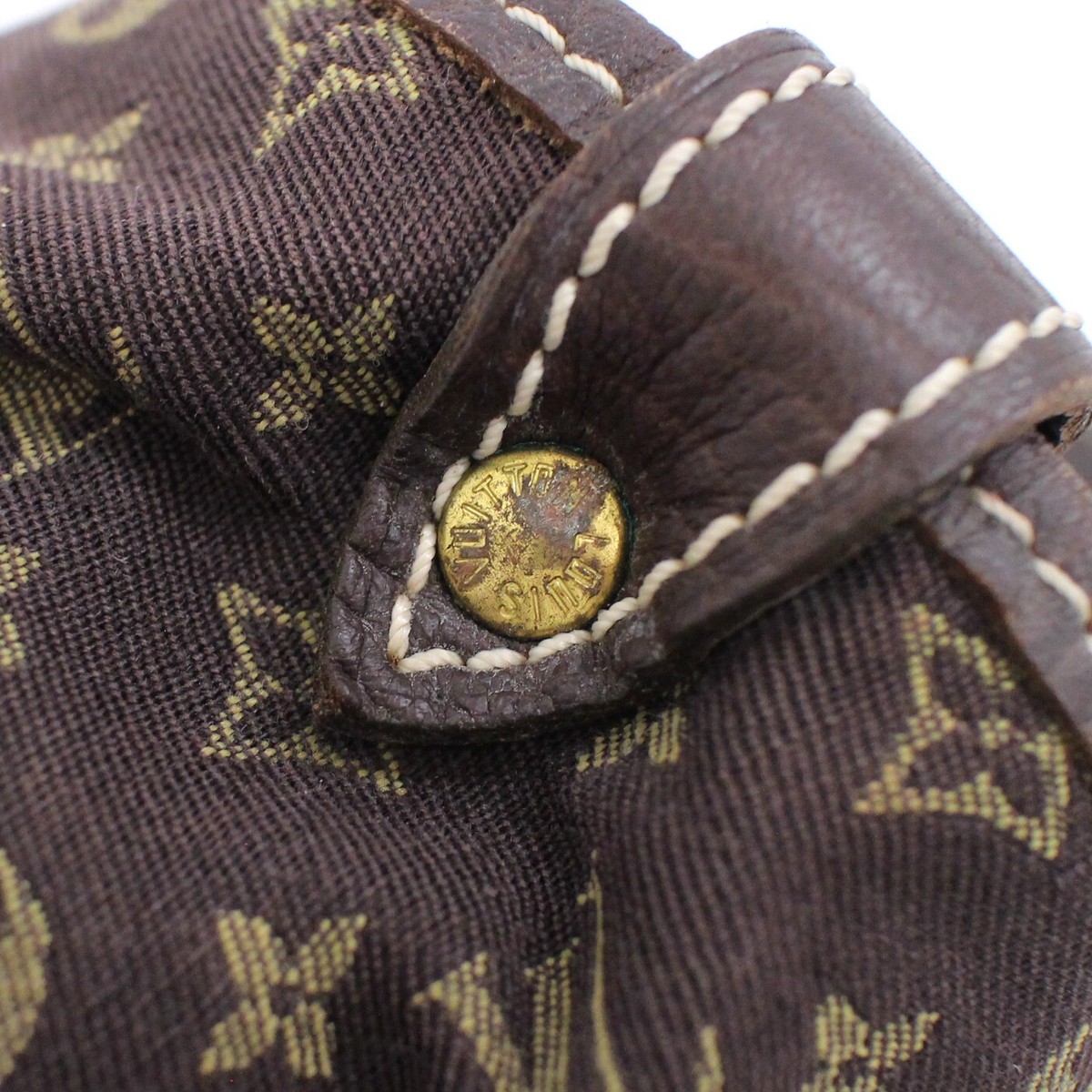 LOUIS VUITTON Monogram Mini Lin Saumur 30 Brown Shoulder Bag LOUIS VUITTON Monogram Mini Lin Saumur 30 Brown Shoulder Bag