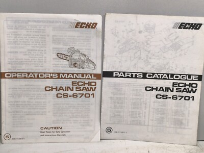 Original Echo Kettensäge Teile Handbuch & Bedienhandbuch Set CS6701 