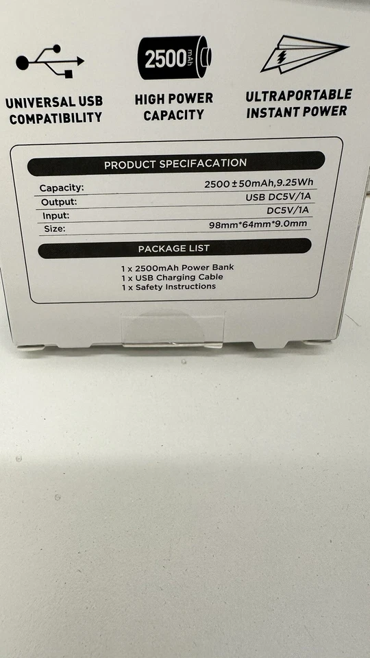 BATERÍA ULTRA DELGADA, AZUL *NUEVA Foto 3 de 4