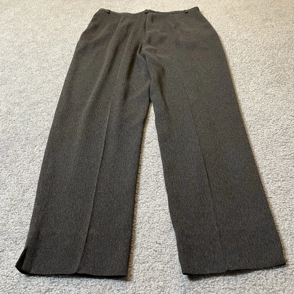 Pantalones de vestir de colección Garfield & Marks para mujer talla 12 gris plisado EE. UU. Goth Career City Foto 3 de 4