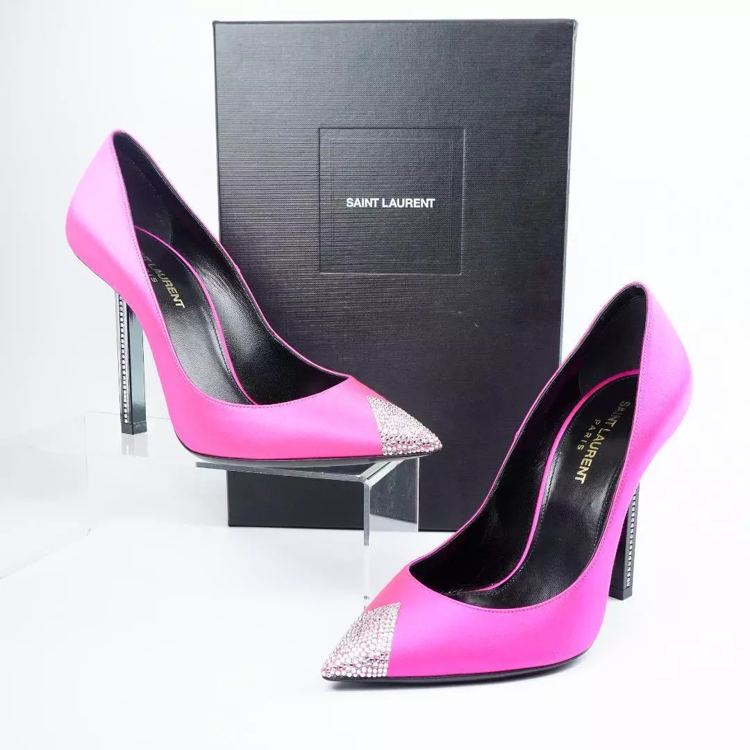 Escarpins Saint Laurent YSL Bijou taille 37,5 rose bout pointu talons aiguilles emballés