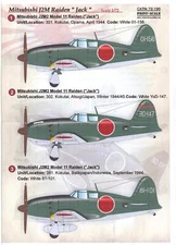 Print Scale Decals 1/72 MITSUBISHI J2M RAIDEN JACK Japanese WWII Fighter